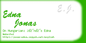 edna jonas business card